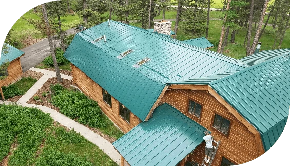 green metal roof in Flathead Valley courtesy of Titan Roofing